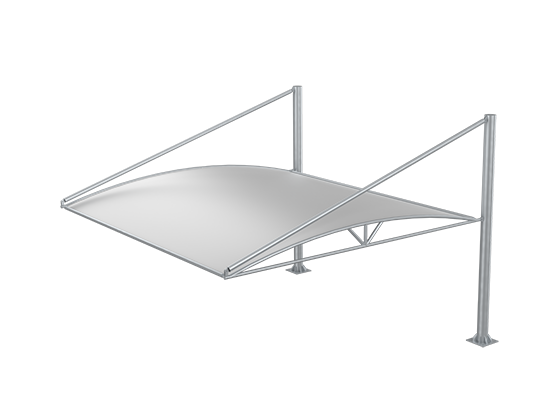 top support cantilever car parking shade